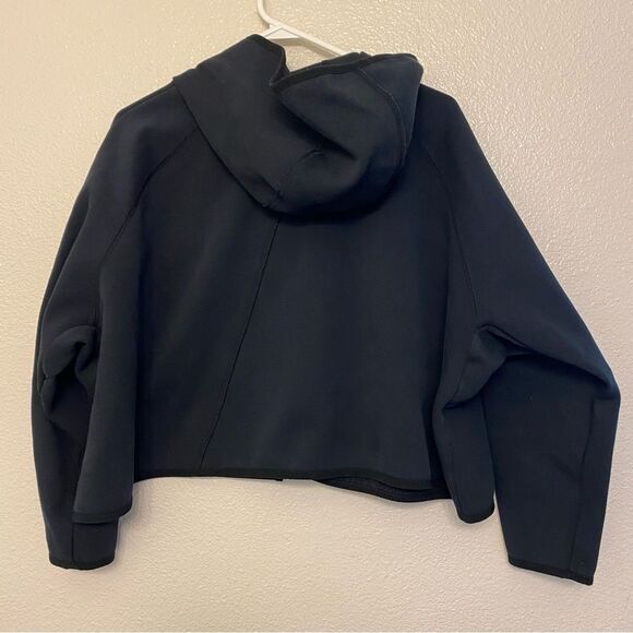 Nike Sportswear Tech full zip Fleece Cape Hoodie Black crop BV3396-010 Large - Picture 3 of 11